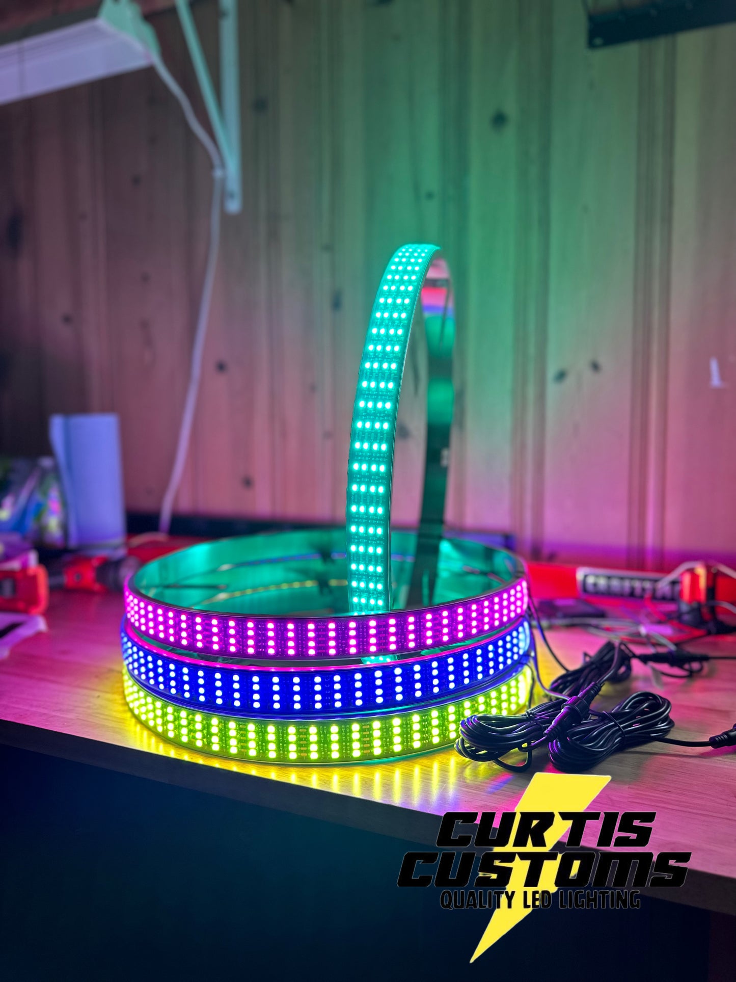 4 Row Wheel RGBW Wheel Lights