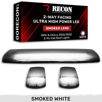 GMC & Chevy 15-19 Heavy-Duty 3 Piece Cab Roof Light Kit 2-Way Front & Rear Facing Ultra High-Power LEDs - Multiple Lens & Colors