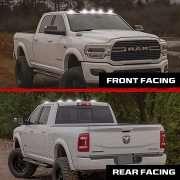 Dodge RAM HD 2500/3500 19-25 5 Piece Cab Roof Light Set 2-Way Front & Rear Facing Ultra High-Power LEDs Multiple Lens & Colors