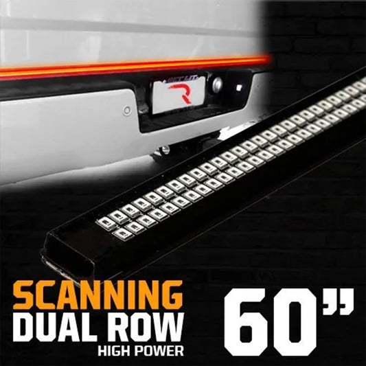 "Dual Row" Tailgate Bar High Power LED Scanning Amber Signals, Brake & Reverse Lights