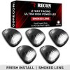Ford Super Duty 99-16 5-Piece Smoked Cab Roof Light Kit 2-Way Front & Rear Facing Ultra High-Power White LEDs (Replaces Factory Cab Lights Only) - Smoked Lens